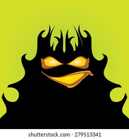 vector frightening monster. nightmares concept illustration template