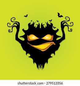 vector frightening monster. nightmares concept illustration template