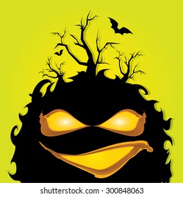 vector frightening monster. nightmares concept illustration template. fear