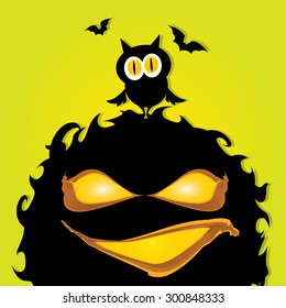 vector frightening monster. nightmares concept illustration template. fear