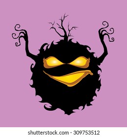 vector frightening monster. nightmares concept illustration template. fear