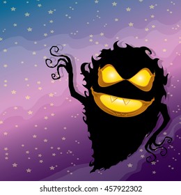 vector frightening monster. nightmares concept illustration template. fear