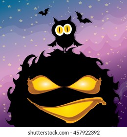 vector frightening monster. nightmares concept illustration template. fear
