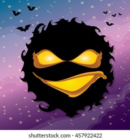 vector frightening monster. nightmares concept illustration template. fear