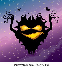 vector frightening monster. nightmares concept illustration template. fear