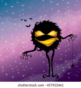 vector frightening monster. nightmares concept illustration template. fear