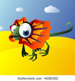 vector frill lizard