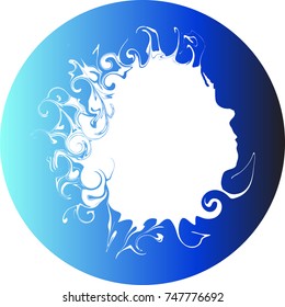 vector of frizzy hair