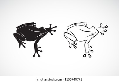 Vector of frog design on white background. Amphibian. Animal. Frog Icon. Easy editable layered vector illustration.