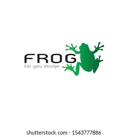 Vector of frog design on white background. Amphibian. Animal. Frog logo or Icon. Easy editable layered vector illustration.