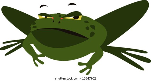 vector frog design: zoo series