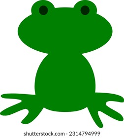 vector frog simple green animal