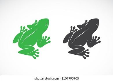 Vector of frogs design on white background. Amphibian. Animal. Easy editable layered vector illustration.