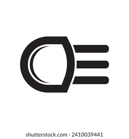 Plantilla de diseño de vectores para iconos de luces delanteras de vehículos