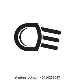 Plantilla de diseño de vectores para iconos de luces delanteras de vehículos