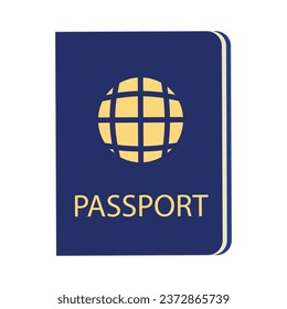 Portada de vectores del pasaporte aislado en blanco.
