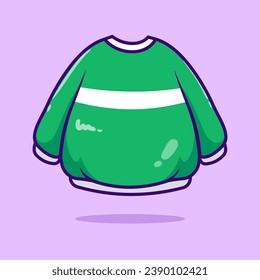vector front of green sweater isolated