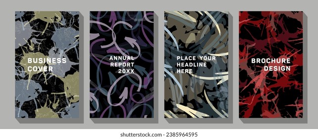Vector front page font. Ad banner form texture. Flier fiber Vector illustrations design