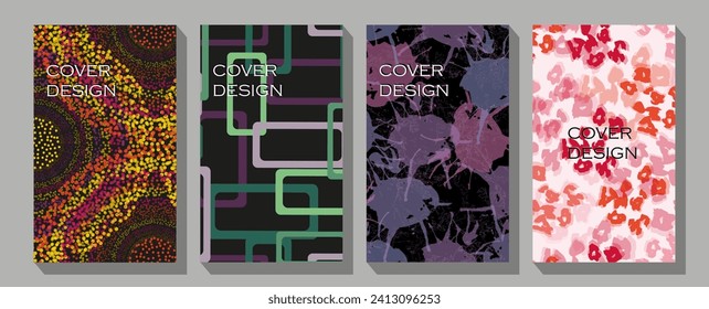 Vector front page font. Ad banner form texture. Flier fiber Vector brochure, flyer, poster, print