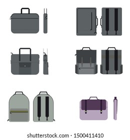 vector front and side bag laptop 