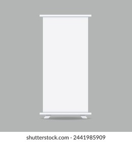 vector front view roll up banner