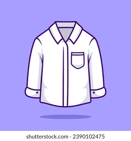 vector front of white shirt isolated