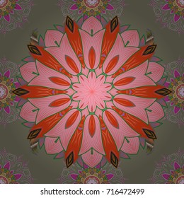 Vector frourish texture. Seamless floral background for wrapping, textile, wallpaper. Soft tile. Soft cotton design. Vintage flowery pattern.