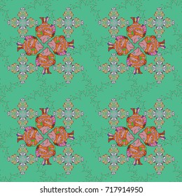 Vector frourish texture. Seamless floral background for wrapping, textile, wallpaper. Soft tile. Soft cotton design. Vintage flowery pattern.