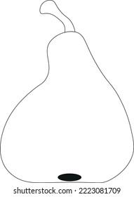 elemento de fruto vectorial, perla de contorno