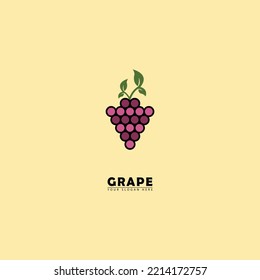 vector fruit grapes logo icon. vector graphics of grapes, simple elegant flat style.