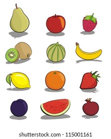Vector fruit Healthy food