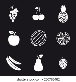 Vector fruit icon set