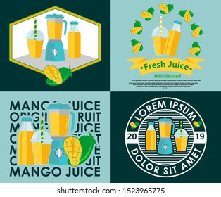 vector fruit juice logo design