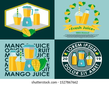 vector fruit juice logo design