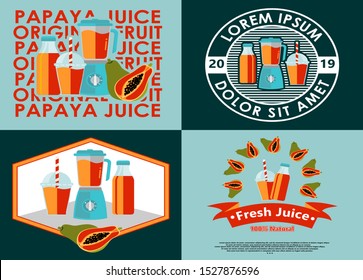 vector fruit juice logo design
