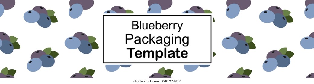 Plantilla de etiqueta de fruta vectorial. Banner de fruta vegana, fondo de arándano. El patrón de cerezo no tiene fisuras. Empaquetado de comida para bebés, diseño de etiquetas de jugo. Mermelada orgánica, repostería, cosméticos.