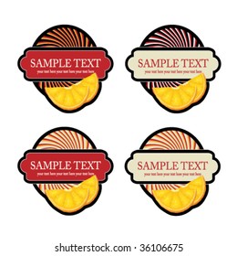  Vector fruit labels