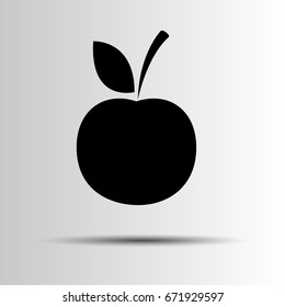 vector fruit leaf illustration apple fresh natural food organic