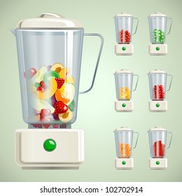 Vector fruit mixers