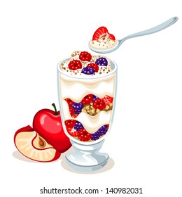 vector fruit parfait