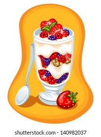 vector fruit parfait