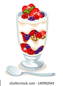 vector fruit parfait