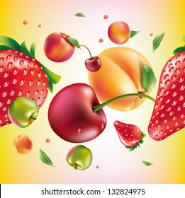 vector fruit seamless pattern