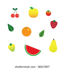 Vector Fruit Set