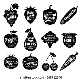 Vector Fruit And Vegetables Logo