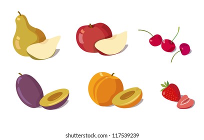 vector fruits