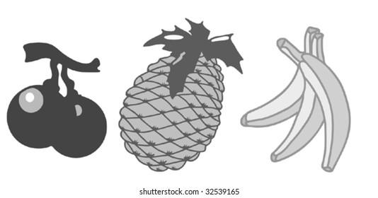 Vector fruits