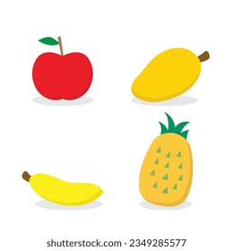 Vector fruits collection in flat design by iqbal manjavanis