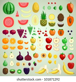 Vector fruits collection, graphic designer's friend edition