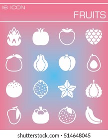Vector Fruits icon set
